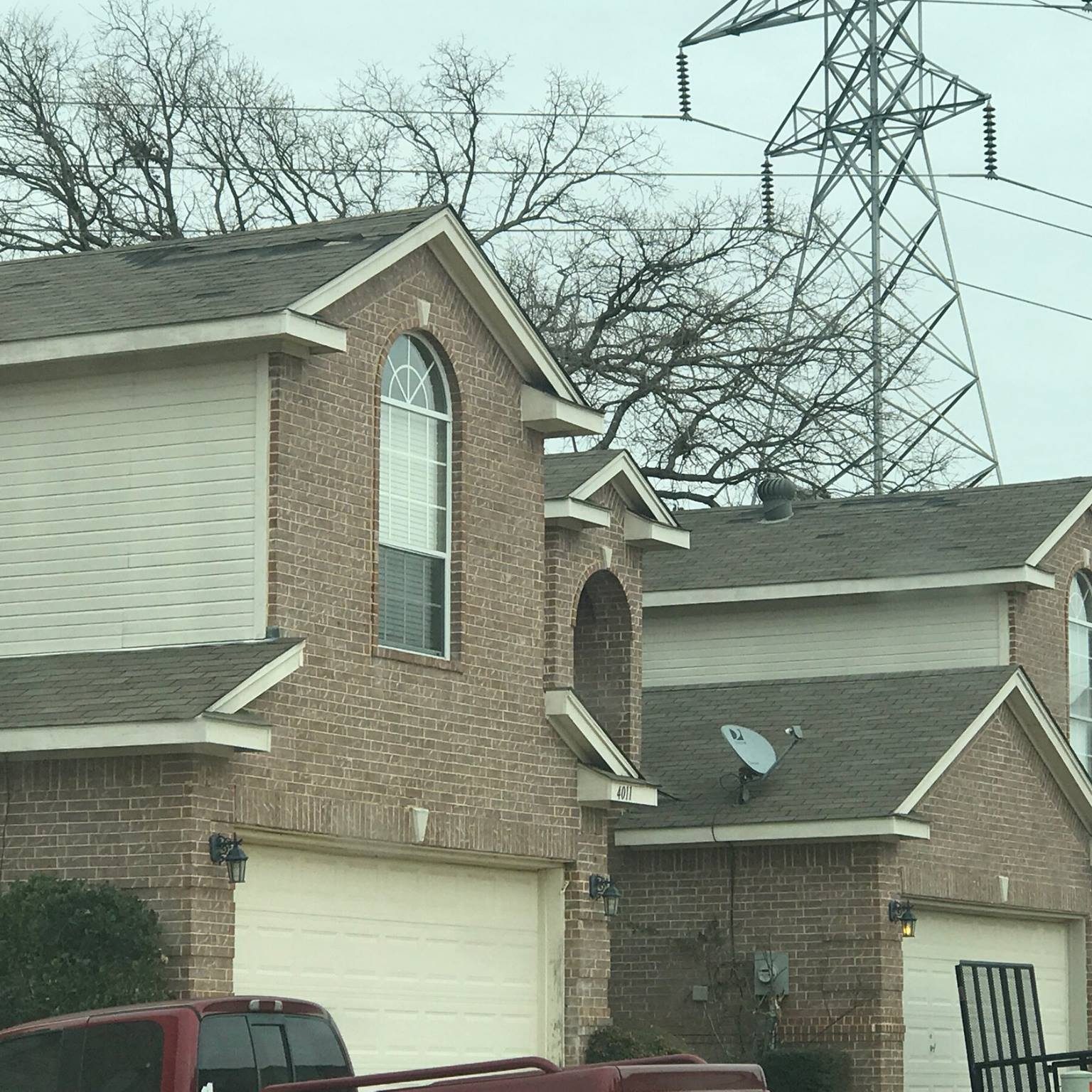 roofs w red truck